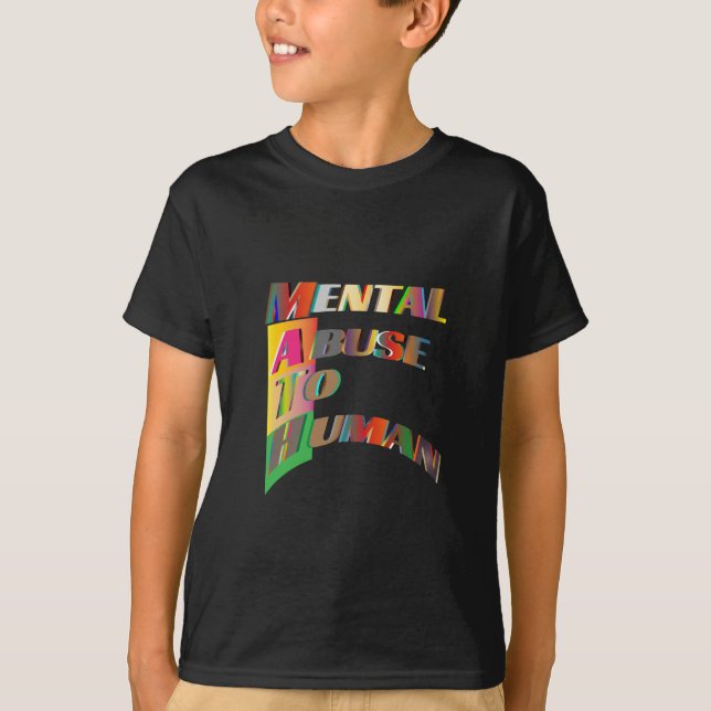 Camiseta Abuso Mental Matemático Aos Humanos (Frente)