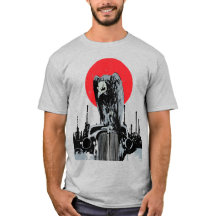 Abutre em Carro vintage com Sol Vermelho