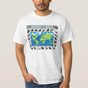 Camiseta Abutres do mapa do mundo