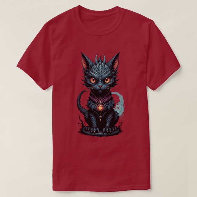Camiseta Abyssal Cat Tee (Frente do Design)