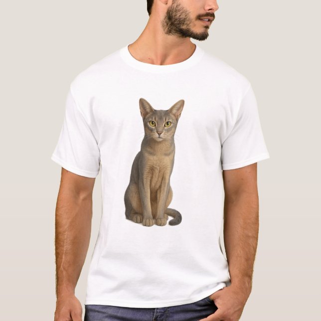 Camiseta Abyssinian Blue Cat T-Shirt (Frente)