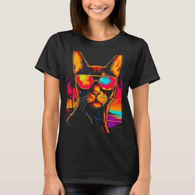 Camiseta Abyssinian Cat Beach Party (Frente)