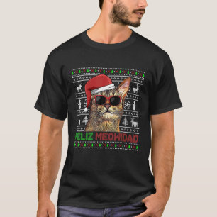 Camiseta Abyssinian Cat Feliz Meowidad Engraçado Natal
