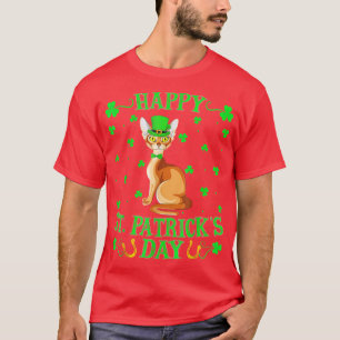 Camiseta Abyssinian Cat Lover Leprechaun Abyssinian St