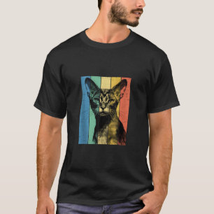 Camiseta Abyssinian Cat Portraage Style Mãe Pai Tanque
