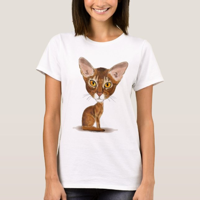 Camiseta Abyssinian da caricatura (Frente)