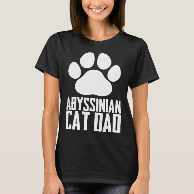 Camiseta Abyssinian kitten  Abyssinian mom  Abyssinian dad  (Frente)