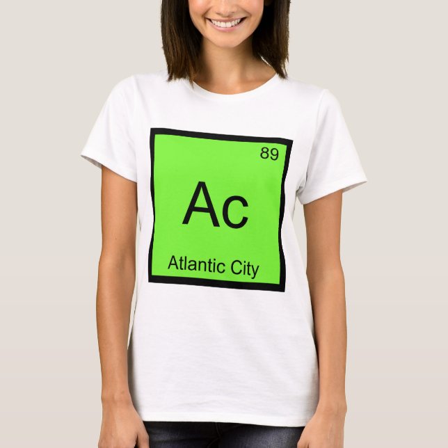 Camiseta Ac - Atlantic City Chemistry - Símbolo de Elemento (Frente)