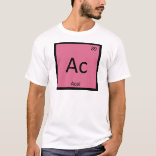 Camiseta Ac - Símbolo da Tabela Periódica Química da Baga d