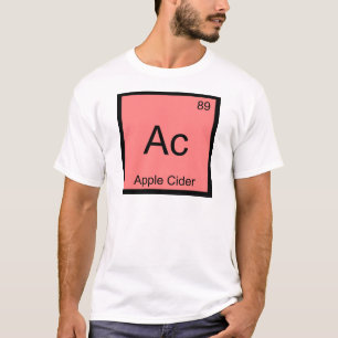 Camiseta Ac - Símbolo de Elemento de Química de Sidra da Ap