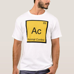 Camiseta Ac - Símbolo de Elemento Químico de Controlo Ani