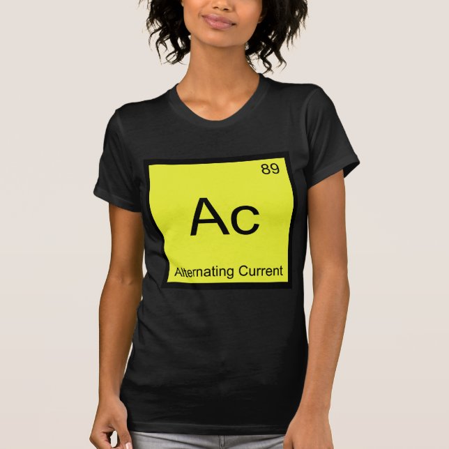 Camiseta Ac - Símbolo de Elemento Químico de Corrente Alter (Frente)