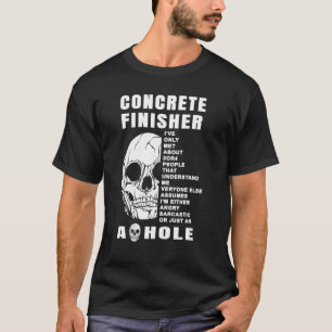 Camiseta Acabador de Concreto de Construção Crânio Estrada 