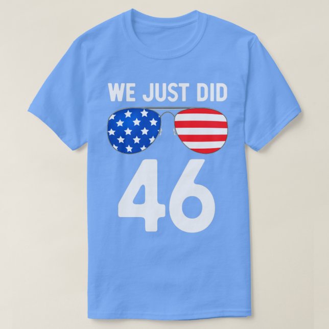 Camiseta Acabamos De Fazer 46 Óculos De Sol Aviador Dos EUA (Frente do Design)