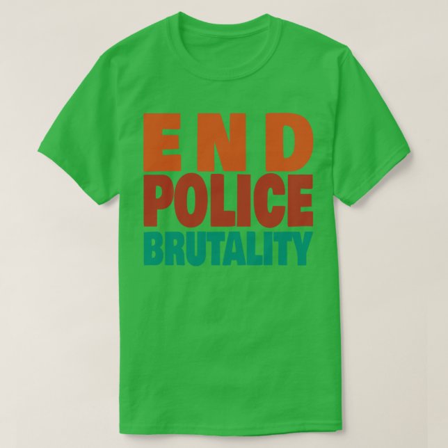 Camiseta Acabar com a brutalidade policial (Frente do Design)
