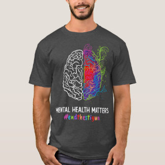 Camiseta Acabar Com A Saúde Mental Estigma Importa Awaren M