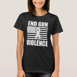 Camiseta Acabar com a violência contra as armas dos EUA Sin