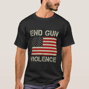 Camiseta Acabar com a violência contra as armas proteja nos