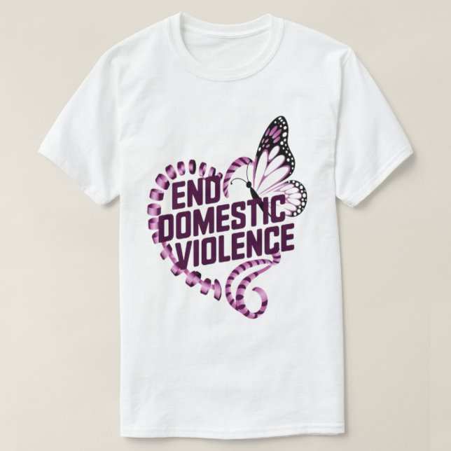 Camiseta Acabar com a violência doméstica (Frente do Design)