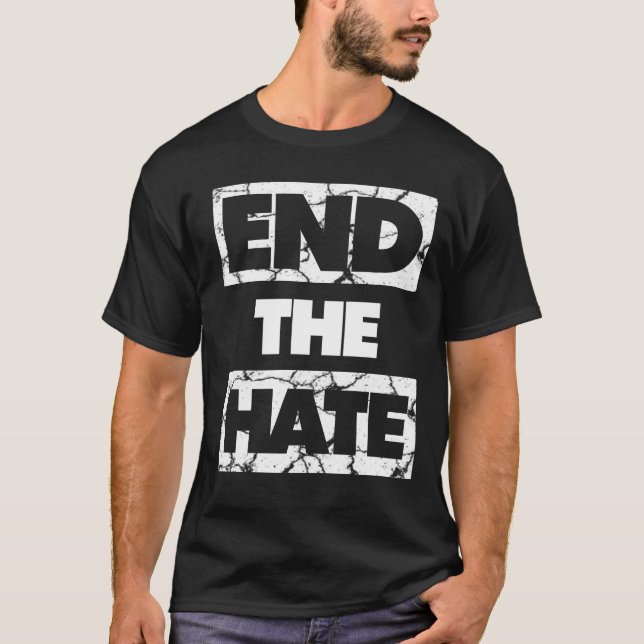 Camiseta Acabar Com O Ódio Sem A Bigotaria Do Racismo (Frente)