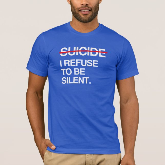 CAMISETA ACABAR COM O SUICÍDIO EU RECUSO FICAR EM SILÊNCIO (Frente)