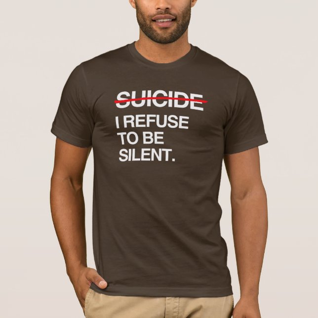 CAMISETA ACABAR COM O SUICÍDIO EU RECUSO FICAR EM SILÊNCIO (Frente)