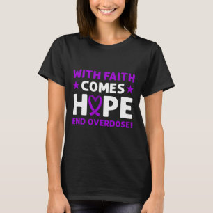 Camiseta Acabe com o Overdose! Laço Roxo. Conscientização s