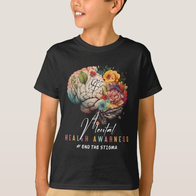 Camiseta Acabe Com O Stigma Mental Health Problems Mental A (Frente)