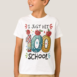 Camiseta Acabei de atingir 100 dias de comemoração escolar