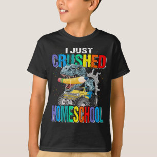 Camiseta Acabei De Esmagar A Escola De Casa Dinossauro TRex
