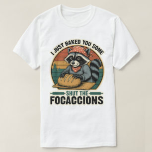 Camiseta Acabei de Lhe Assar Uns Boloquieta Raccoon