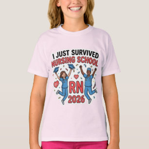 Camiseta Acabei de Sobreviver à Escola de Enfermagem Turma