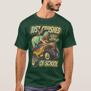 Camiseta Acabou De Esmagar 100 Dias De Dinossauro Escolar T