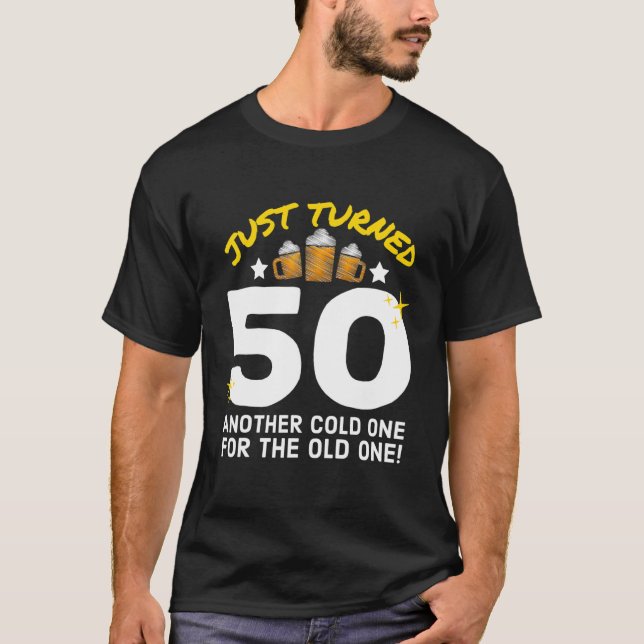 Camiseta Acabou De Virar 50 Frio Para O Antigo 50º Nascimen (Frente)