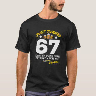 Camiseta Acabou De Virar 67 Cerveja Bebendo 67º Bebado De 