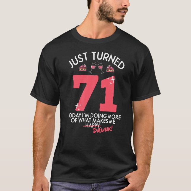 Camiseta Acabou De Virar 71 Bebendos De Vinho 71rua Bebado  (Frente)