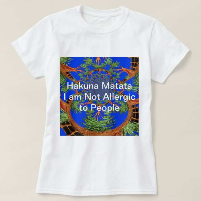 Camiseta Acacia Alchemy: Eu não sou alérgico à arte Pessoas (Frente do Design)