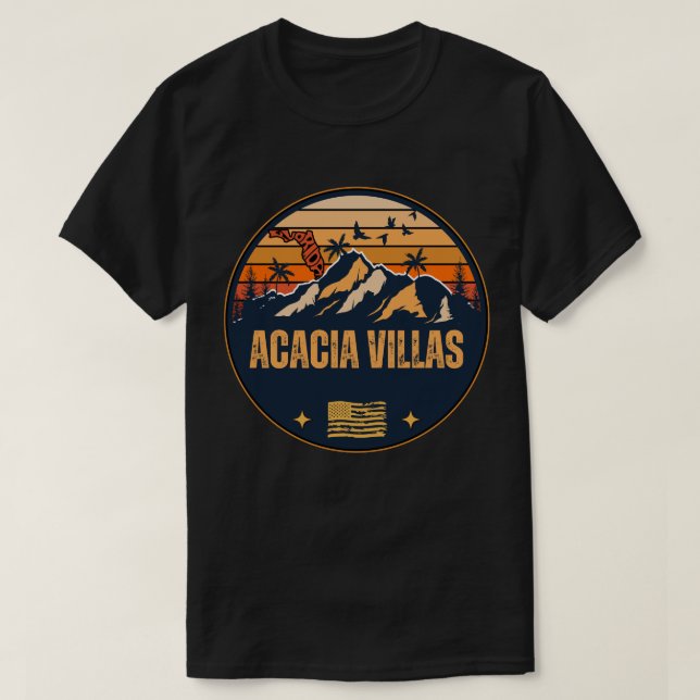 Camiseta Acacia Villas, Florida (Frente do Design)