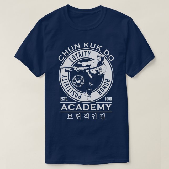Camiseta Academia de Artes Marciais Ficcionais Chun Kuk (Frente do Design)