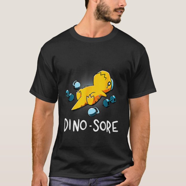 Camiseta Academia de ginástica divertida de dinossauro Leva (Frente)