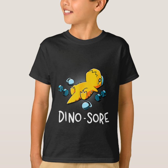 Camiseta Academia de ginástica divertida de dinossauro Leva (Frente)