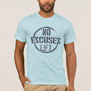 CAMISETA ACADÊMIA DE MUSCULAÇÃO E TREINO SEM DESCULPAS