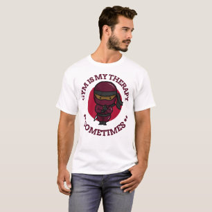 Camiseta Academia É Minha Terapia Às Vezes Humor de Academi