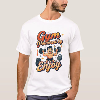 Camiseta Academia Energizada pelo Enjoy - Cartoon de Treino