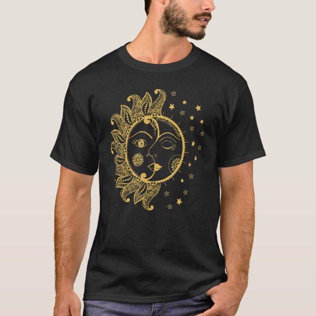 Camiseta Academia Escura Tarot Estética Sun e Mo (Frente)