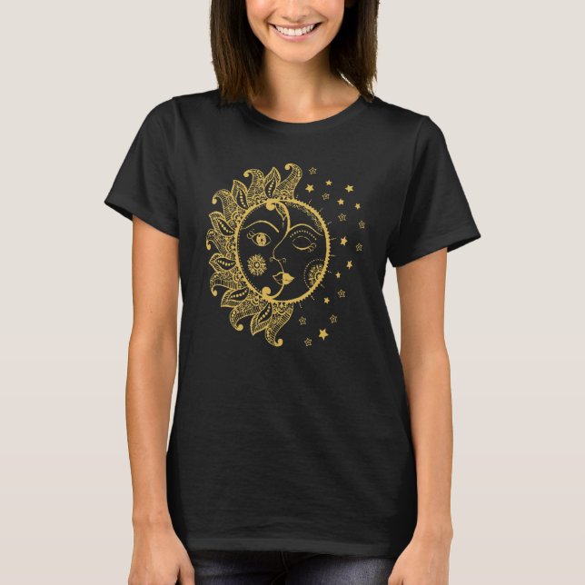 Camiseta Academia Escura Tarot Estética Sun e Mo (Frente)