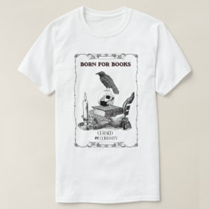 Camiseta Academia Sombria Caveira de Corvo Estética Vintage