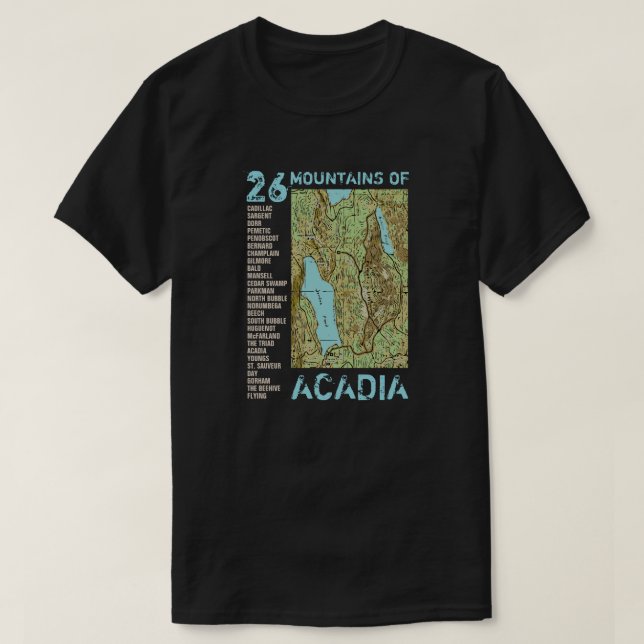 CAMISETA ACADIA MAP (Frente do Design)