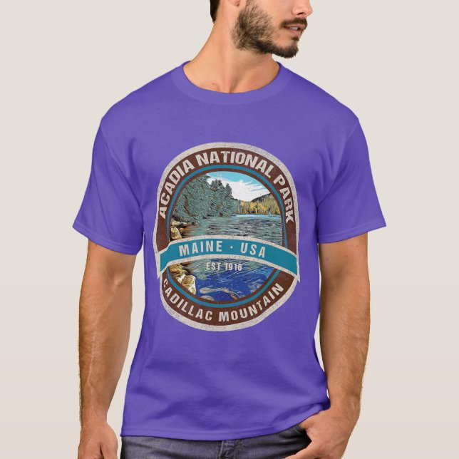 Camiseta Acadia National Park Maine Cadillac Mountain (Frente)