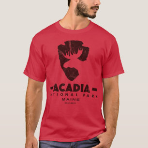 Camiseta Acadia National Park Maine Moose Brown